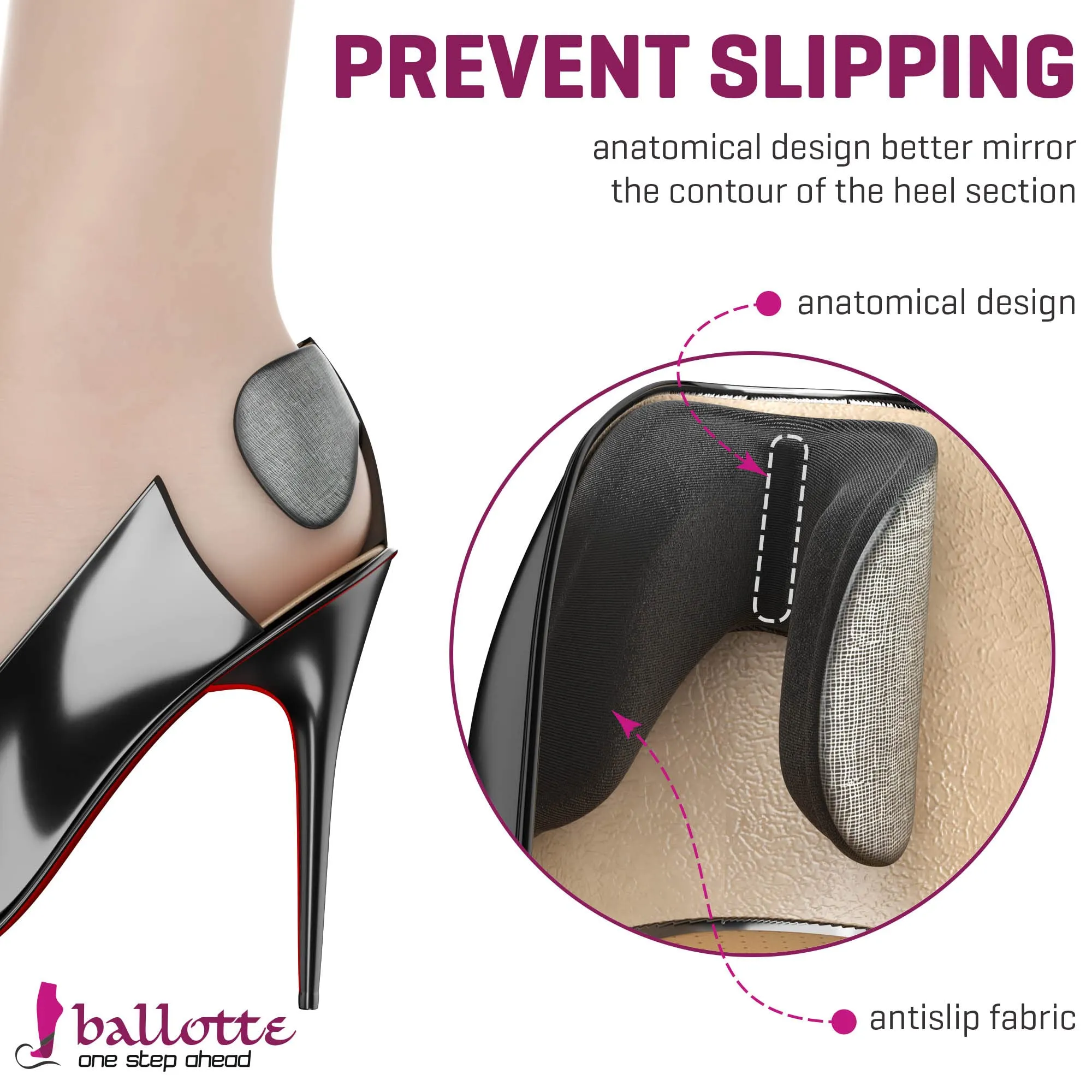 12 Heel Grips with Strong Sticky Backing, Thick Heel Protectors, Back Insoles [Add Extra Volume] Anti Blister Shoe Liners from Slipping Out and Rubbing, Perfect Heel Pads for Men and Women