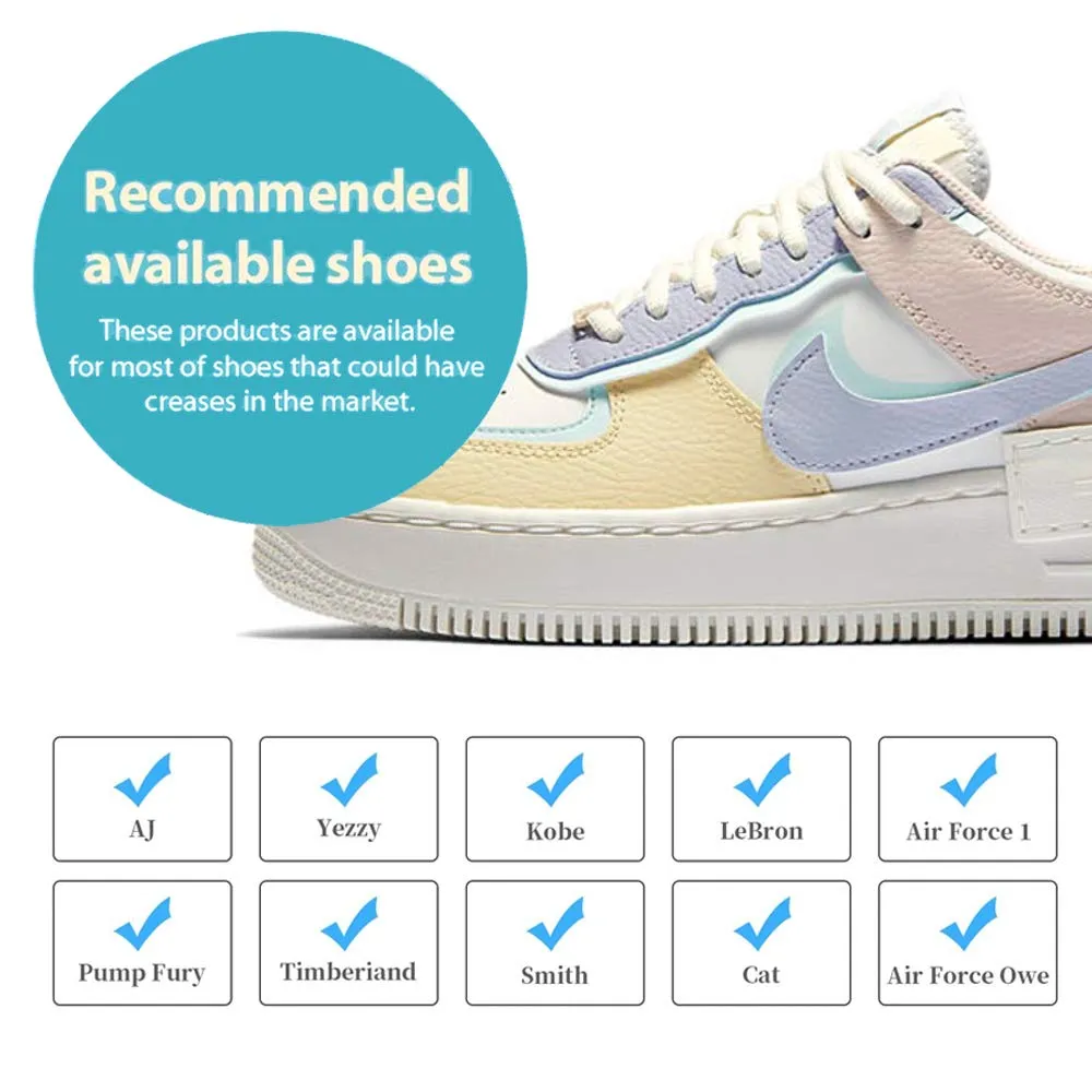 2 Pair -Men Shoes Crease Protector Against Shoe Creases, for Running Casual Shoes， Toe Box Crease Protector， Soft Material，for Men's US Size 7.5-12
