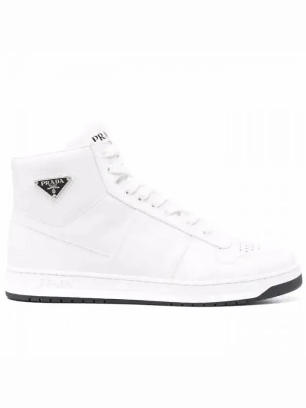 2TE183 Triangle Logo Downtown Leather High Top Sneakers 1207593