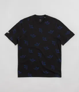 Adidas Shmoofoil Allover Print T-Shirt - Black / Team Royal Blue