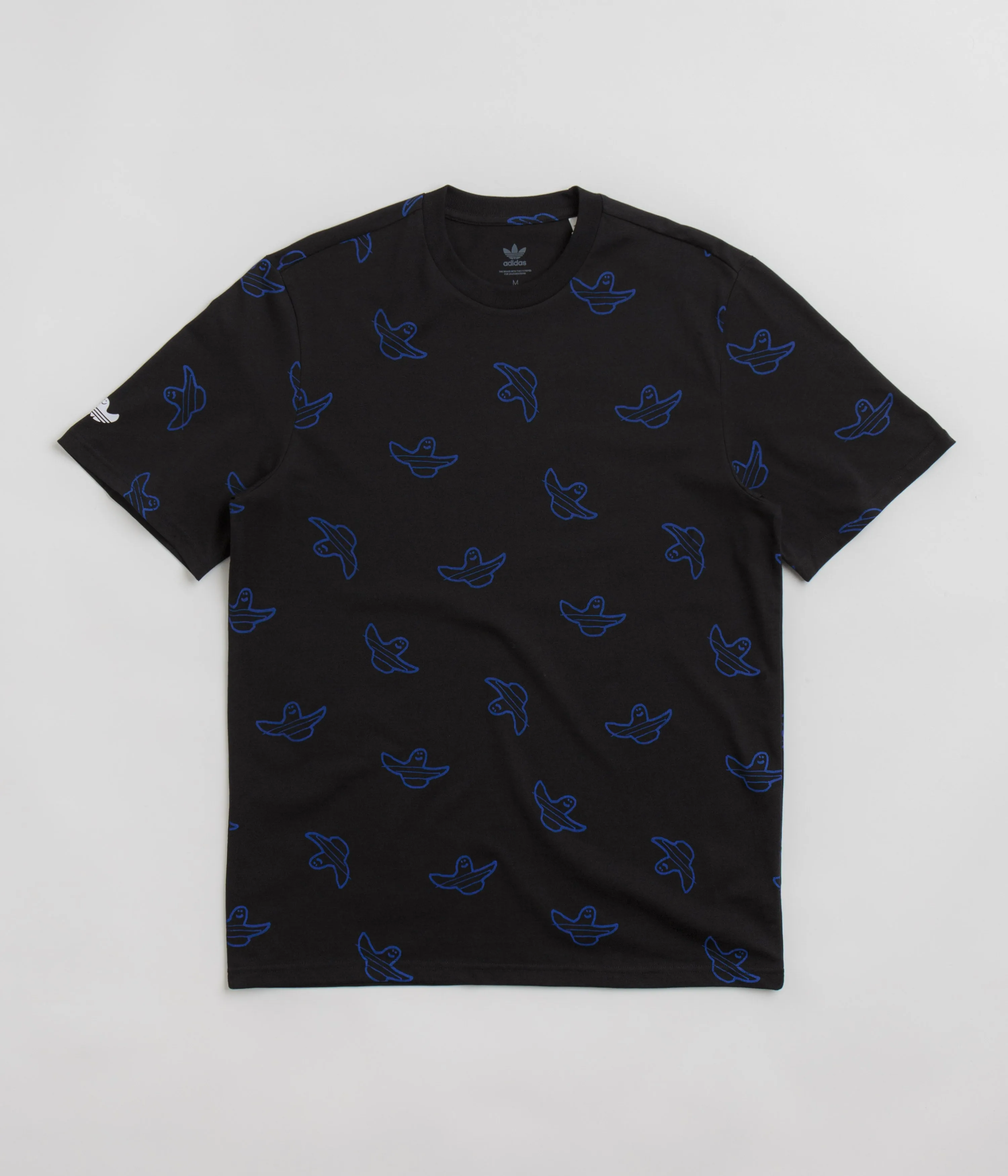 Adidas Shmoofoil Allover Print T-Shirt - Black / Team Royal Blue
