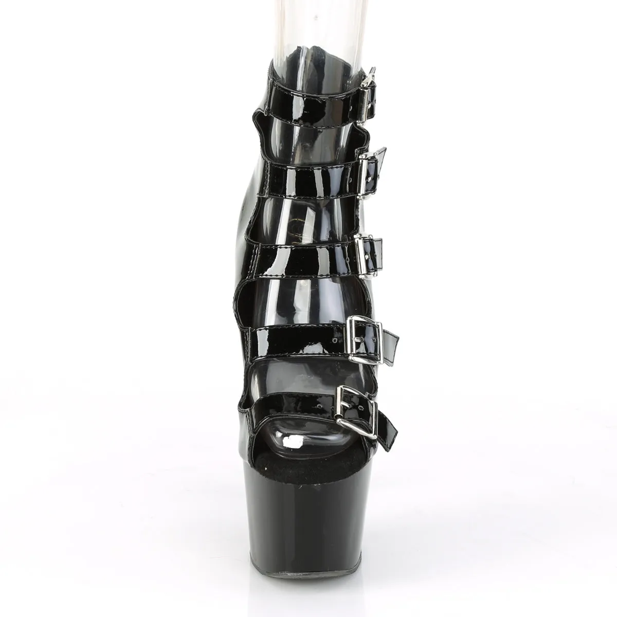 ADORE-700-33 Pleaser Black Patent Sexy Platform Shoes (Pole Dancing Heels)