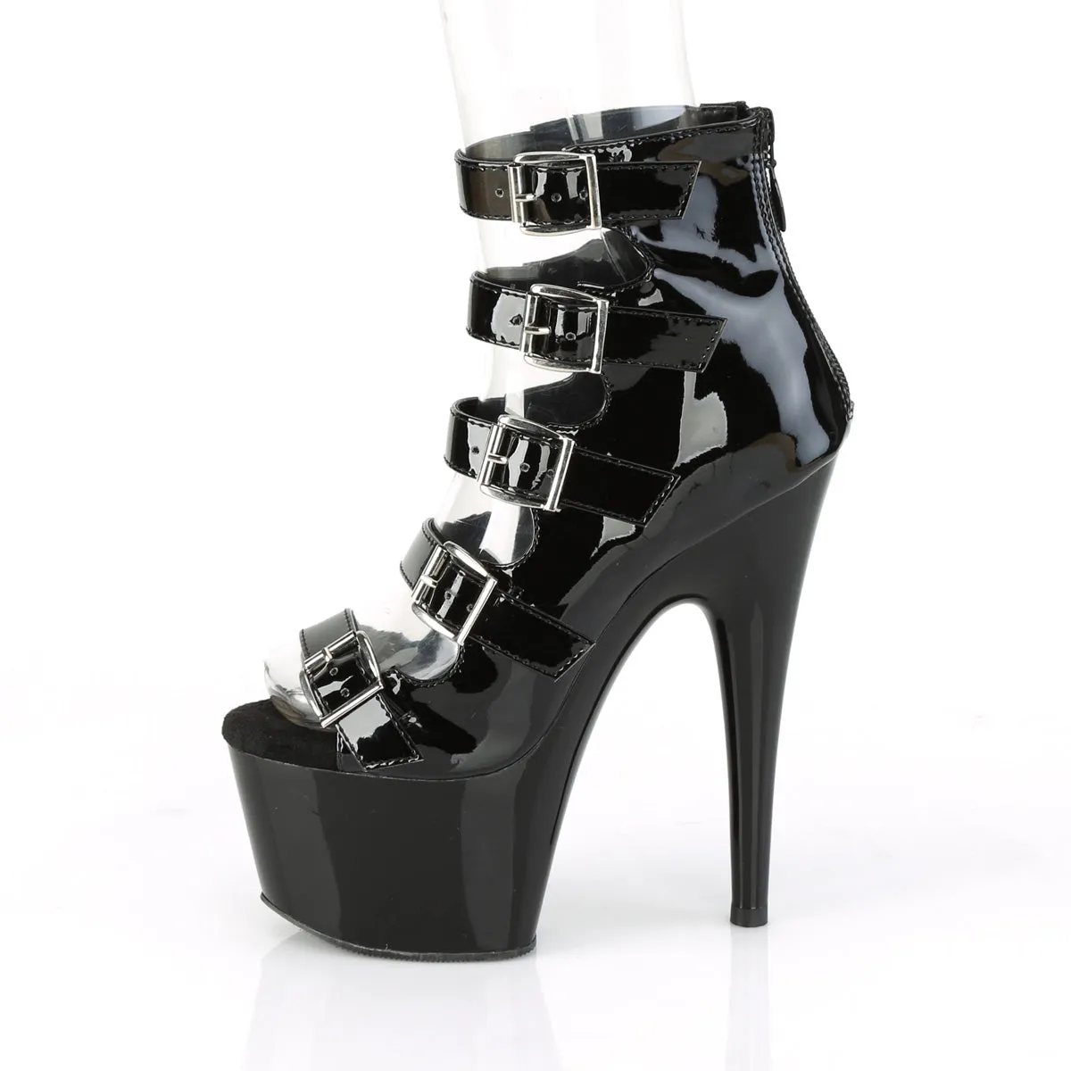 ADORE-700-33 Pleaser Black Patent Sexy Platform Shoes (Pole Dancing Heels)