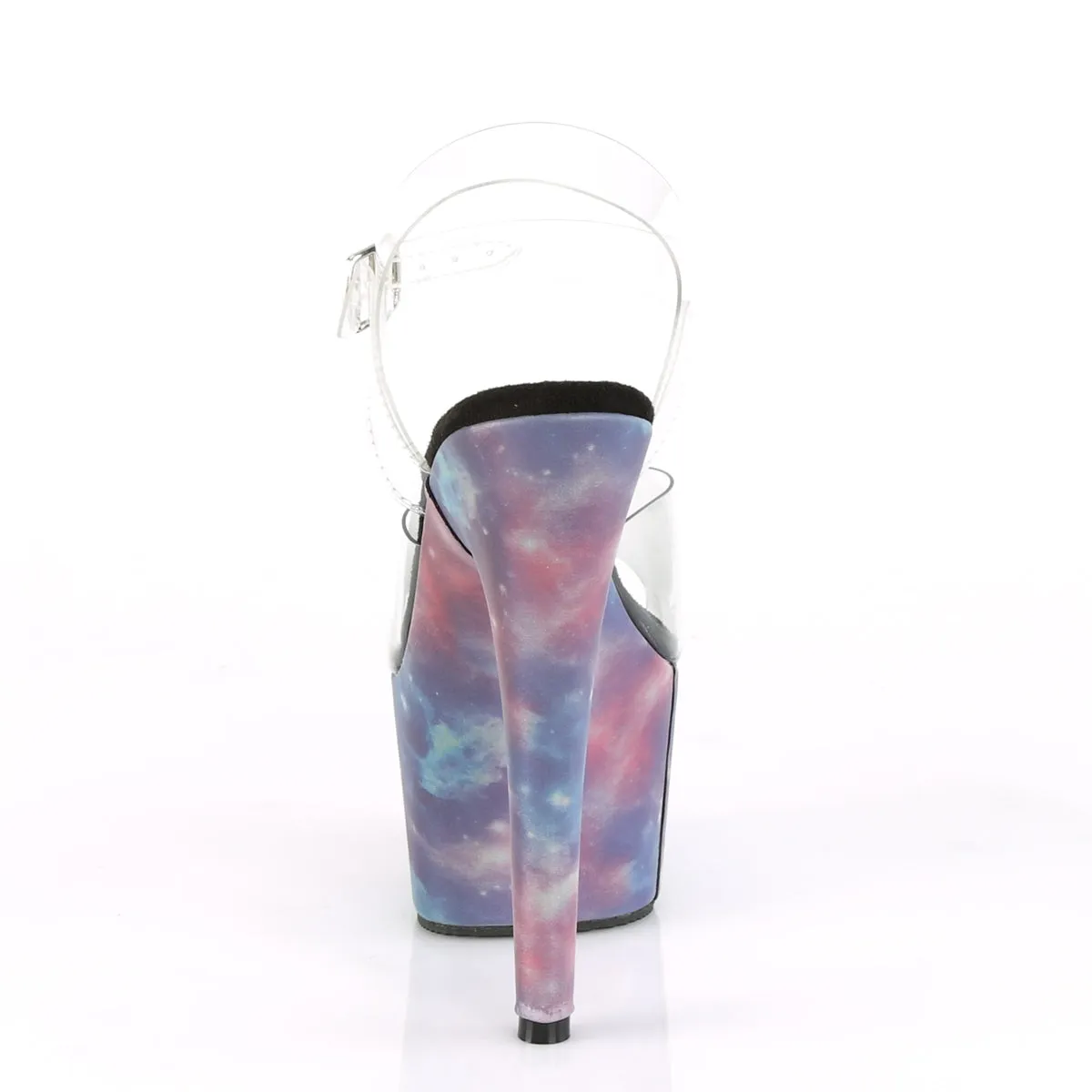 ADORE-708REFL Pleaser Clear/Purple-Blue Reflective Sexy Platform Shoes (Pole Dancing Heels)