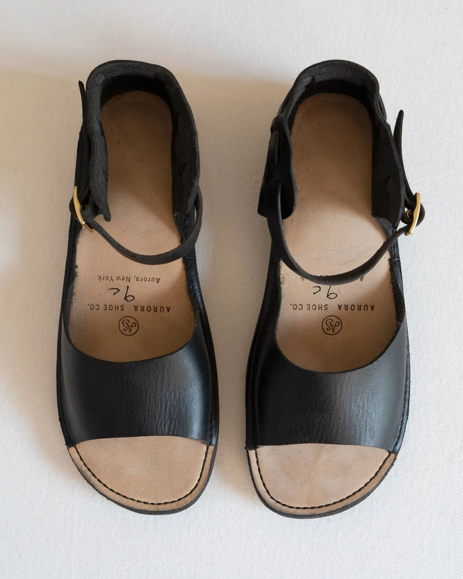 Black Leather Sandals