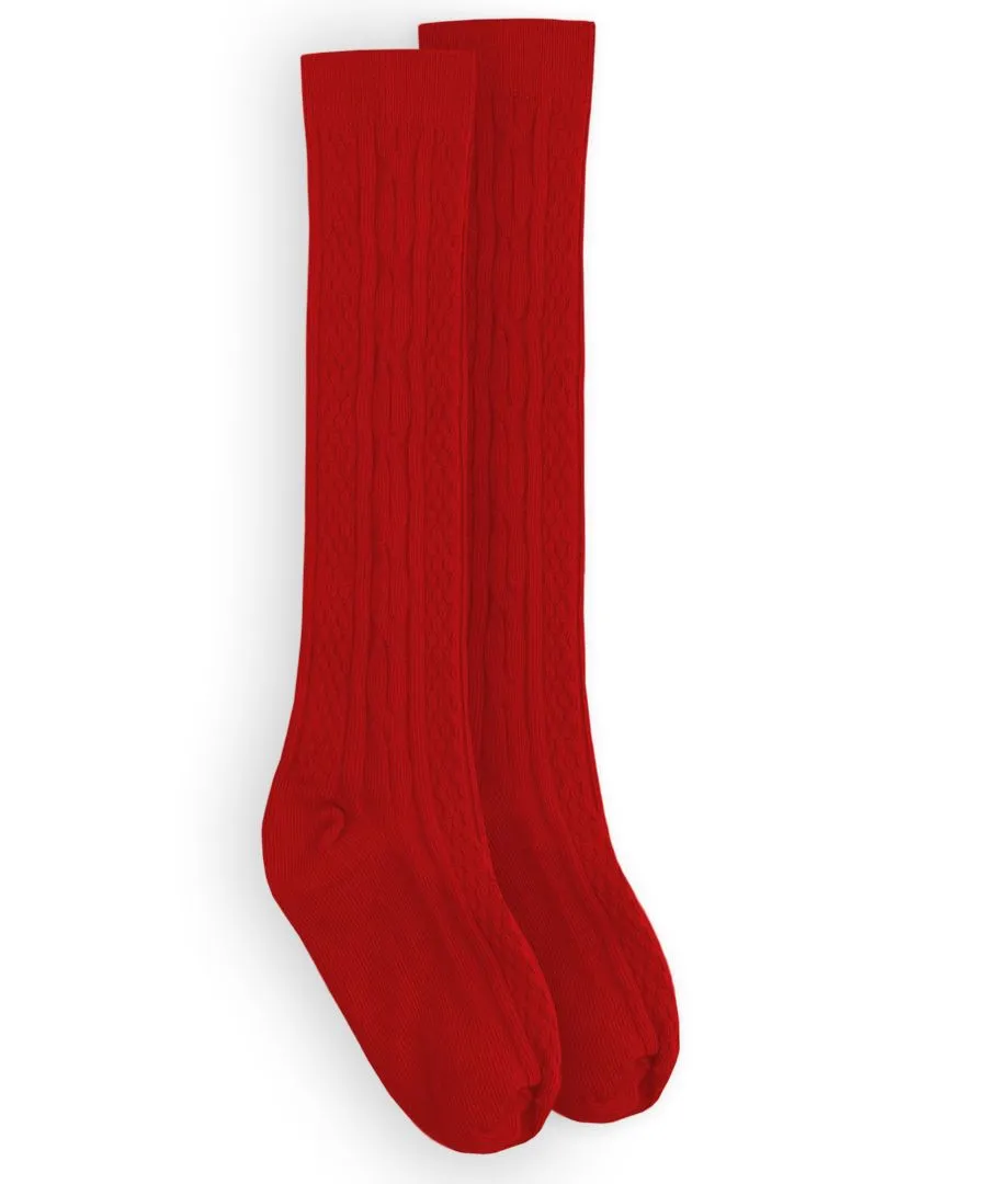 Cableknit Knee High Socks