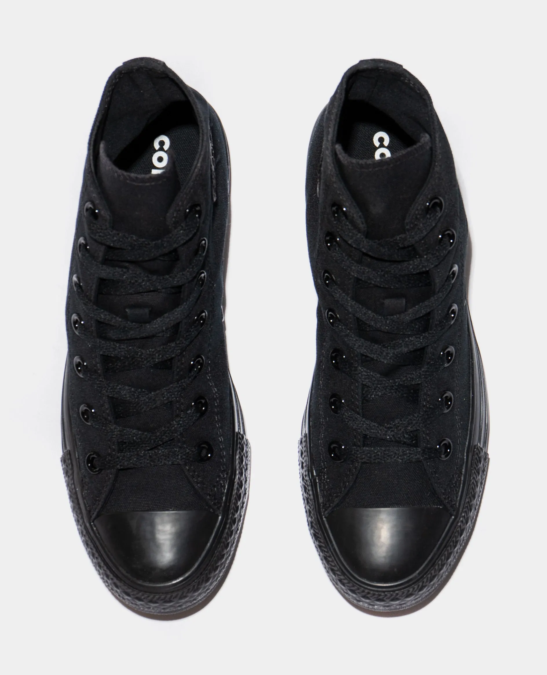 Chuck Taylor All Star HI-Top Black Monochrome Womens Lifestyle Shoes (Black/Black)