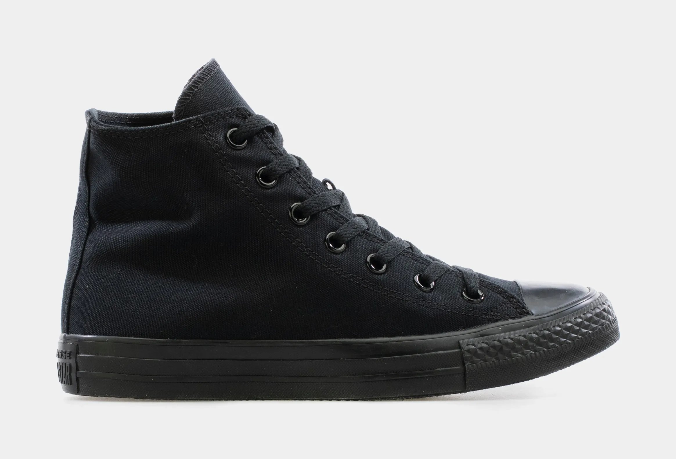 Chuck Taylor All Star HI-Top Black Monochrome Womens Lifestyle Shoes (Black/Black)