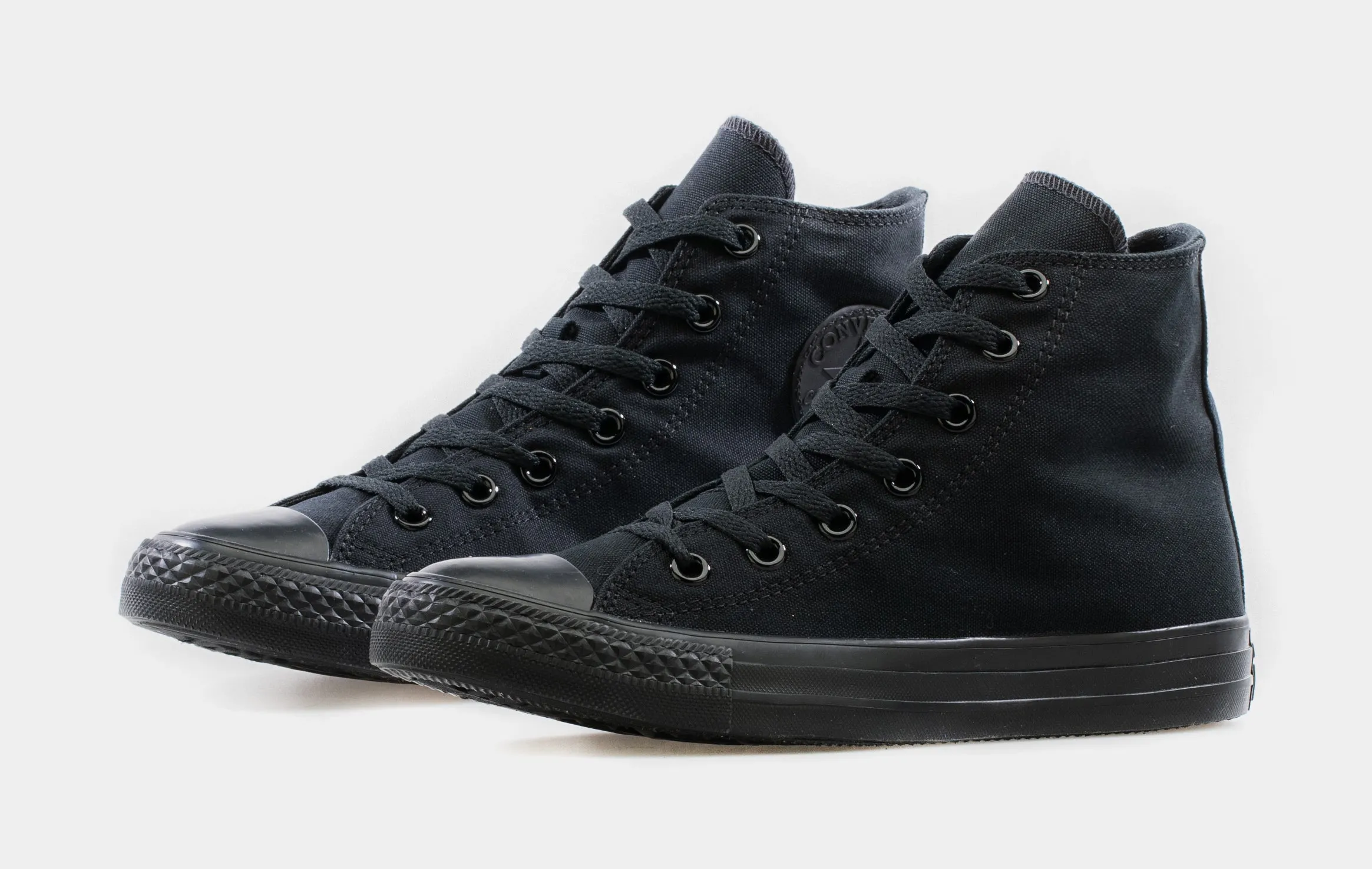 Chuck Taylor All Star HI-Top Black Monochrome Womens Lifestyle Shoes (Black/Black)