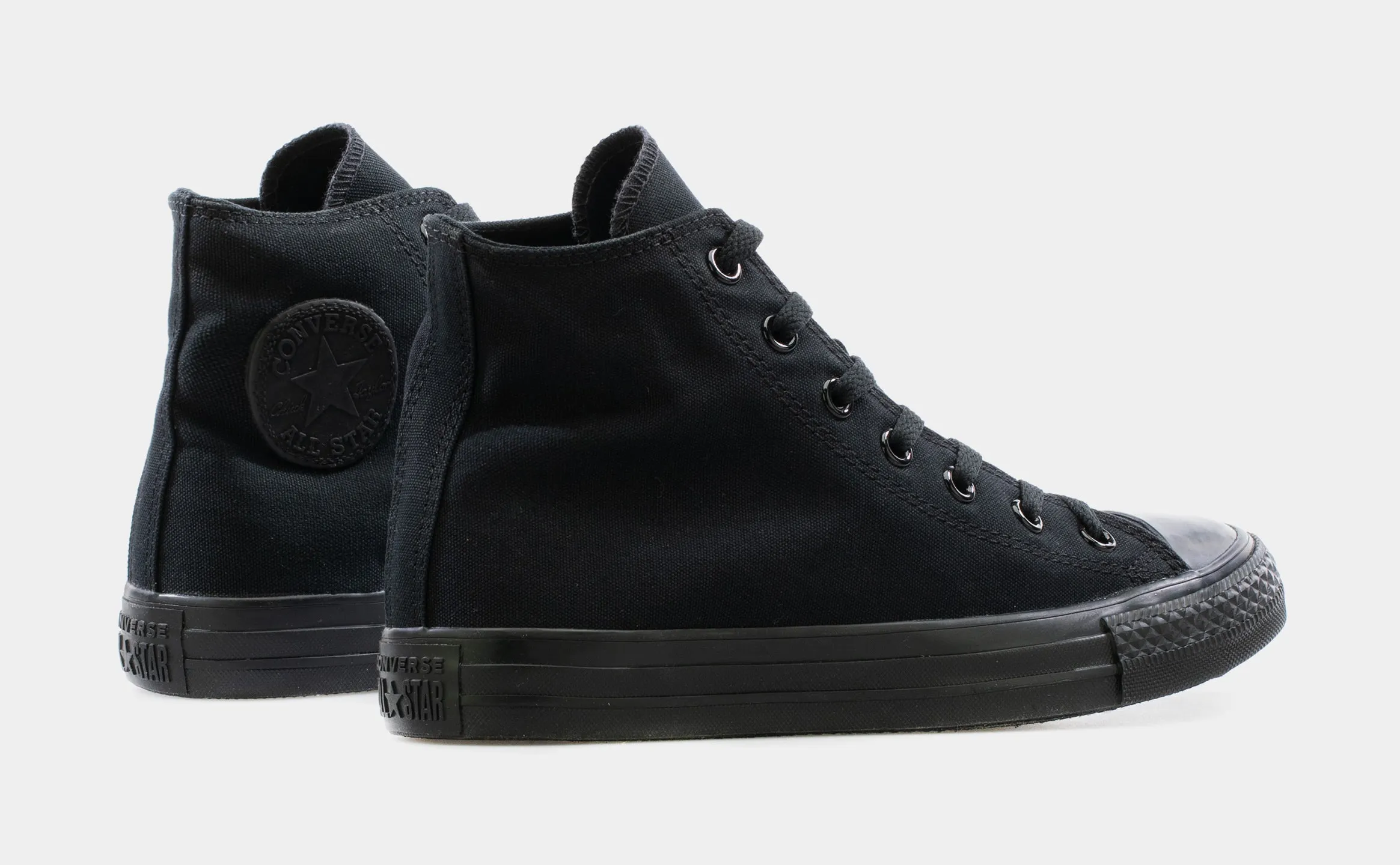 Chuck Taylor All Star HI-Top Black Monochrome Womens Lifestyle Shoes (Black/Black)