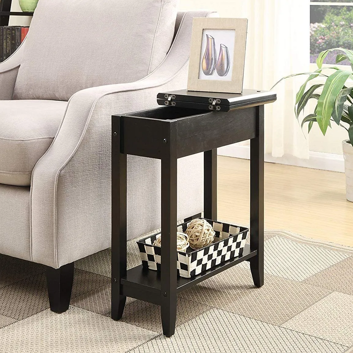 Convenience Concepts American Heritage Flip Top End Table