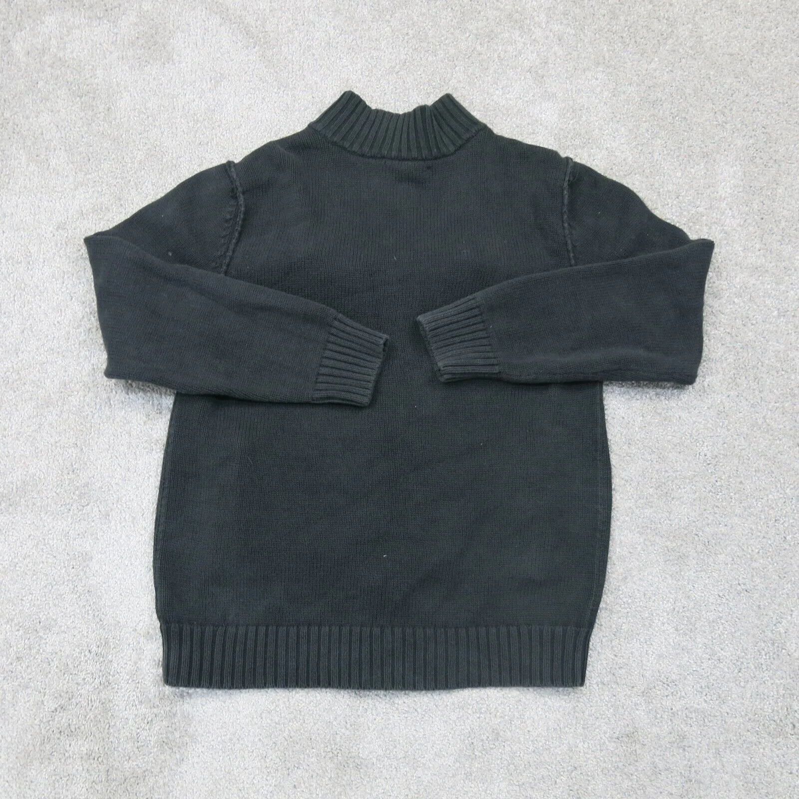 Converse One Star Mens Full Zip Up Jacket Long Sleeve Mock Neck Black Size M