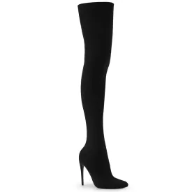 COURTLY-3005 Pleaser Black Nylon Sexy Single Sole Shoes (Fetish Footwear)