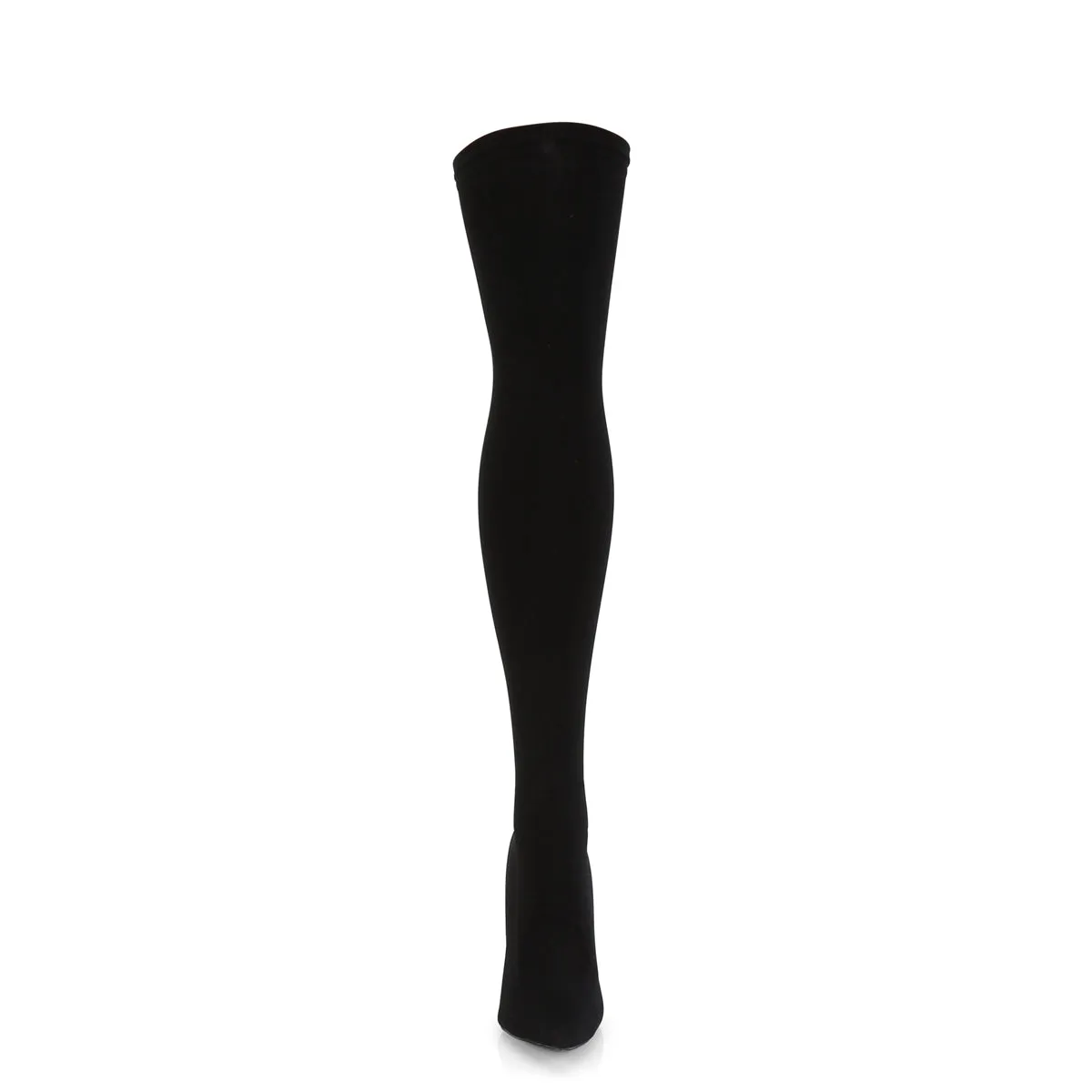 COURTLY-3005 Pleaser Black Nylon Sexy Single Sole Shoes (Fetish Footwear)