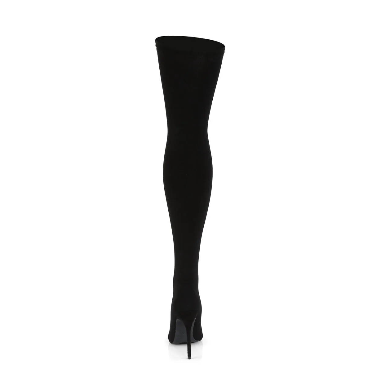 COURTLY-3005 Pleaser Black Nylon Sexy Single Sole Shoes (Fetish Footwear)