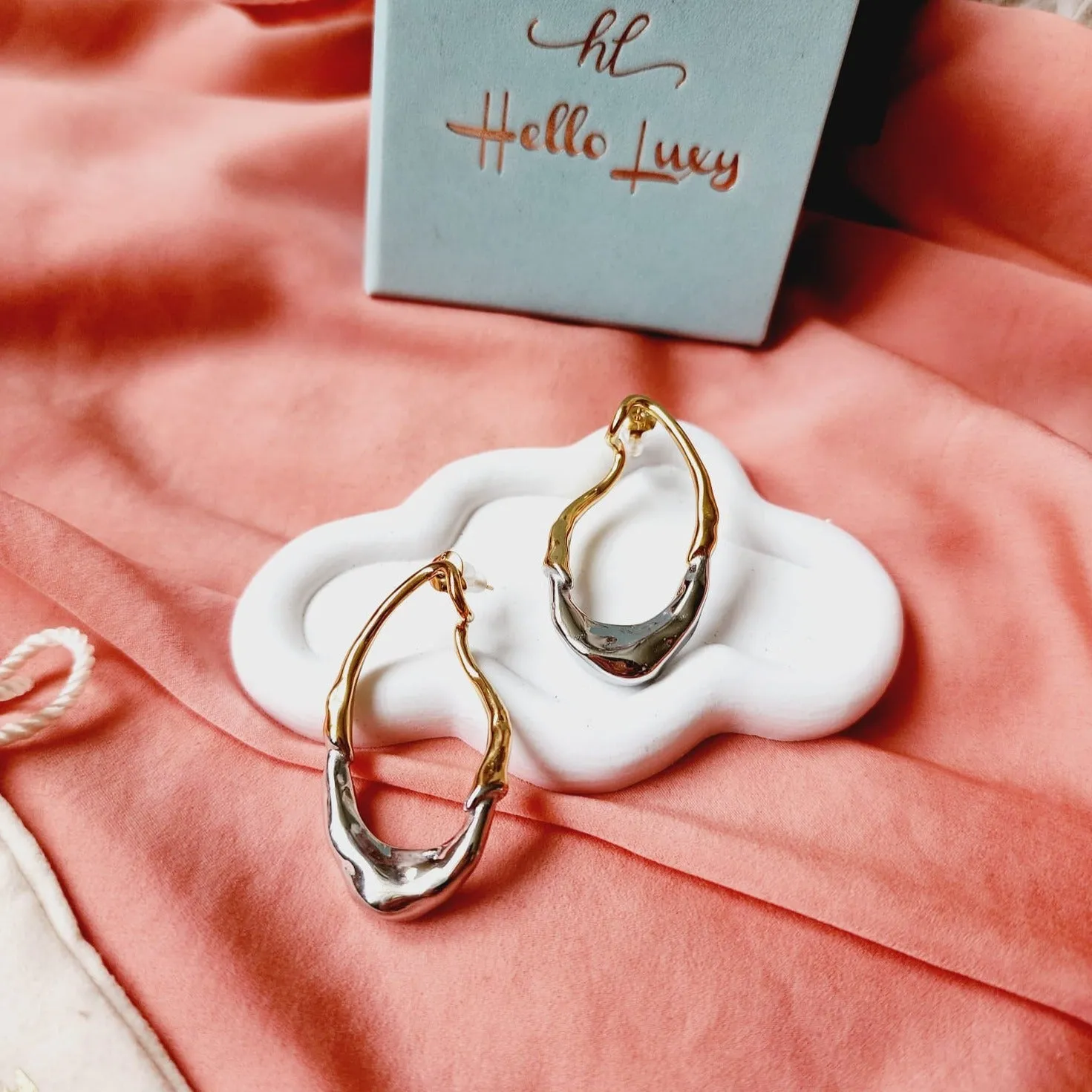 Dessie Two Tone Earrings
