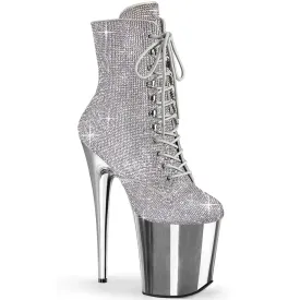 FLAMINGO-1020CHRS Pleaser Silver Chrome Sexy Platform Shoes (Pole Dancing Heels)