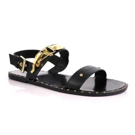 Giuseppe Zanotti Black Clasp Fastening Sandal