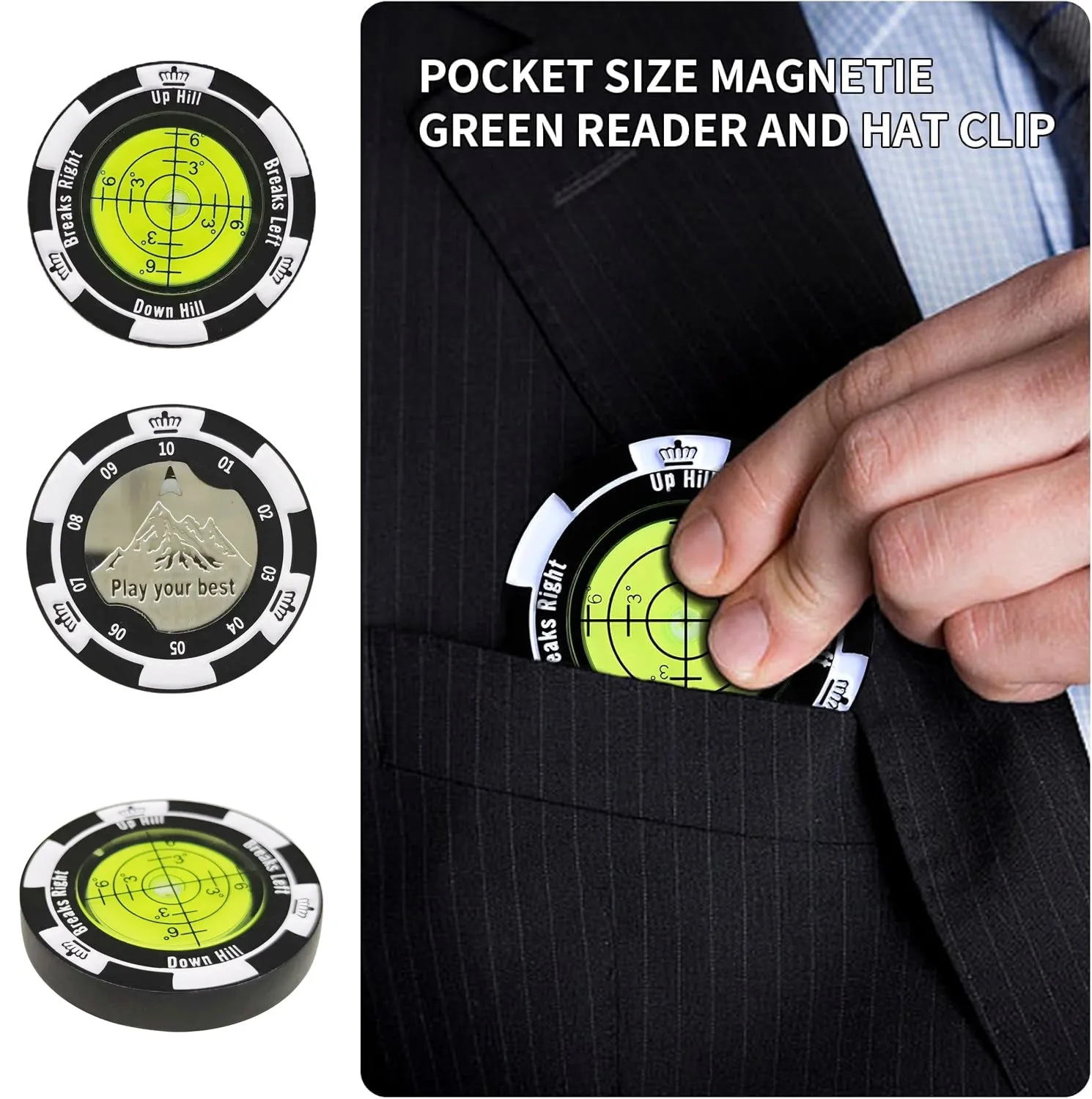Golf Ball Marker Green Reader with High Precision Green Reading Aid Golf Accessories