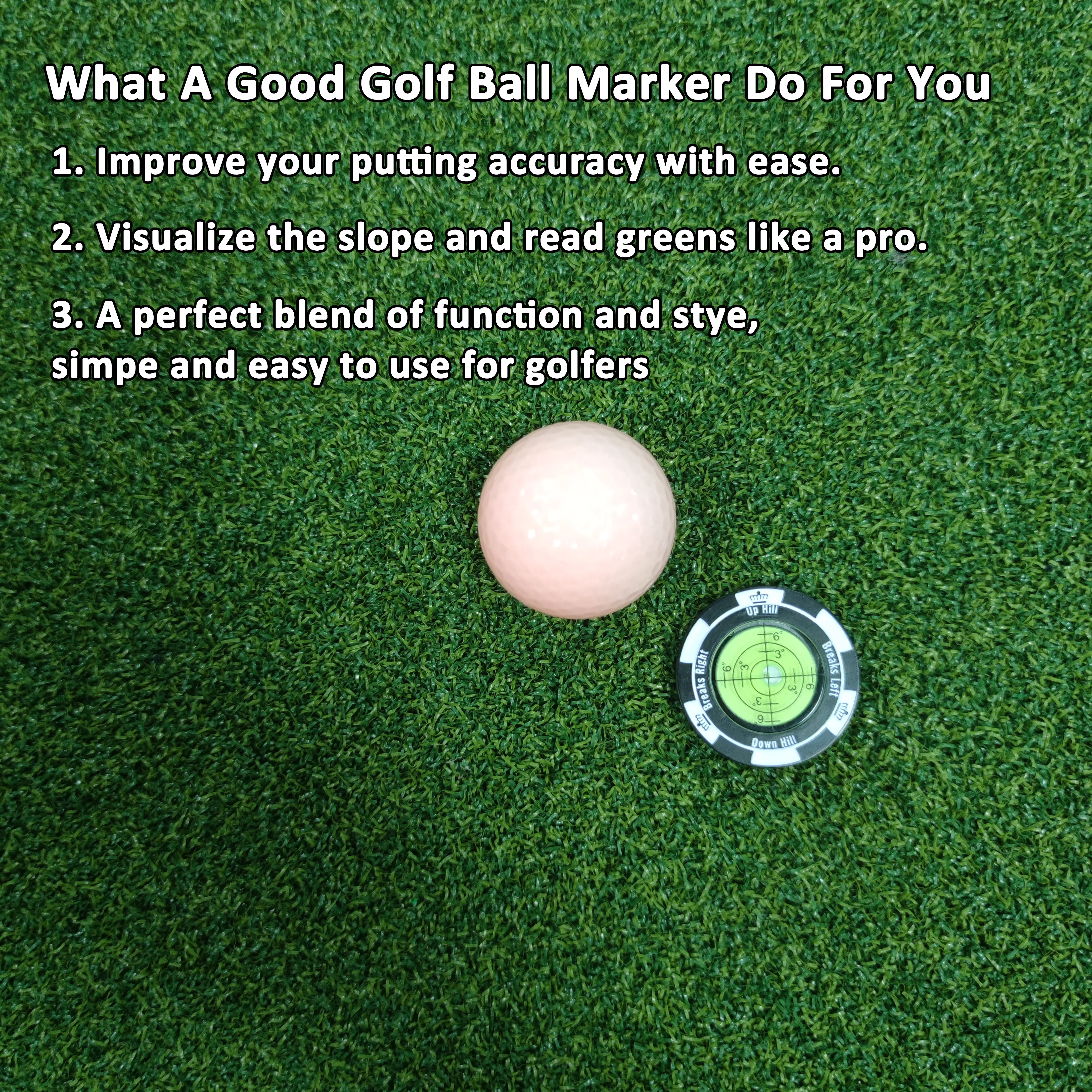 Golf Ball Marker Green Reader with High Precision Green Reading Aid Golf Accessories