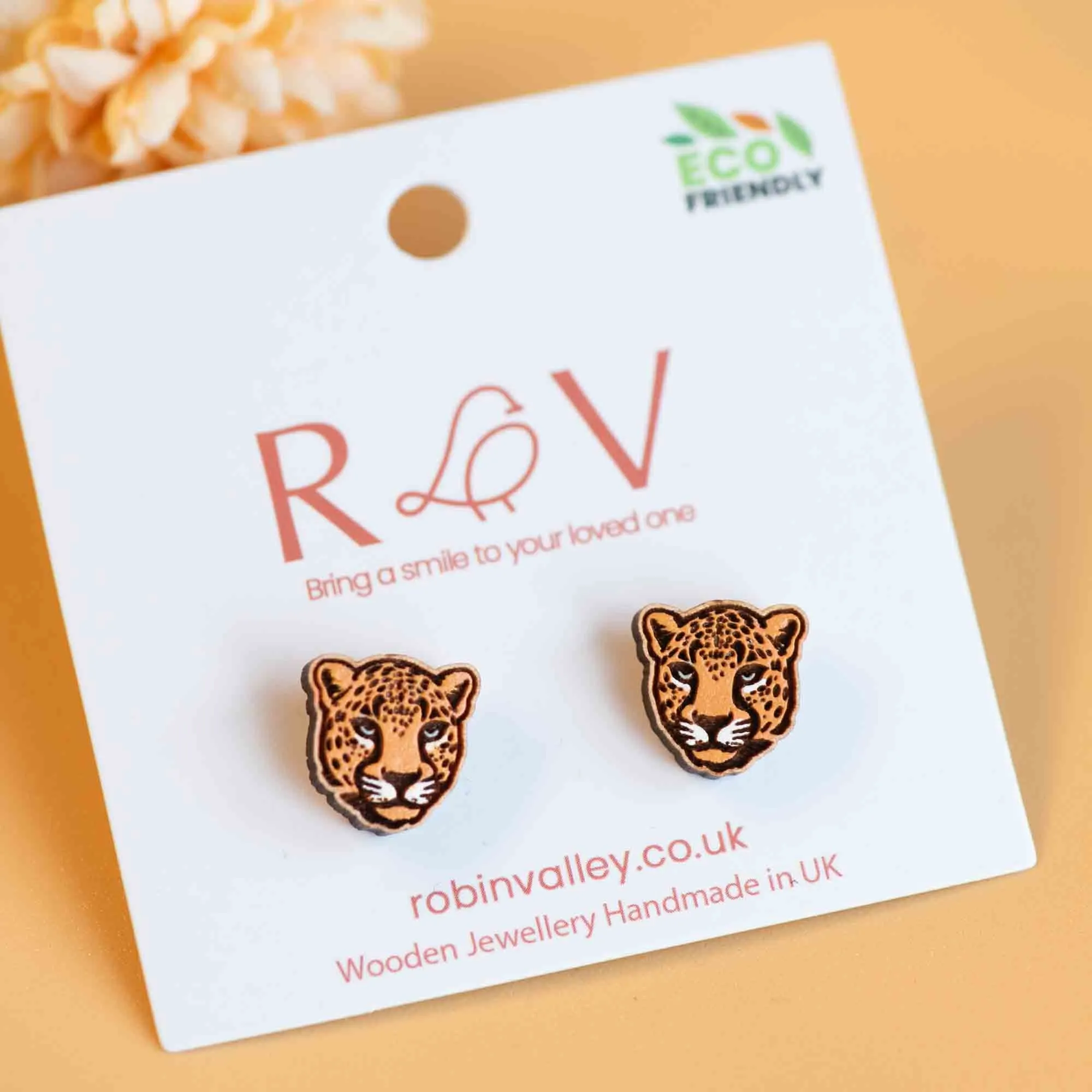 Hand-painted Leopard Earrings - PEL10294