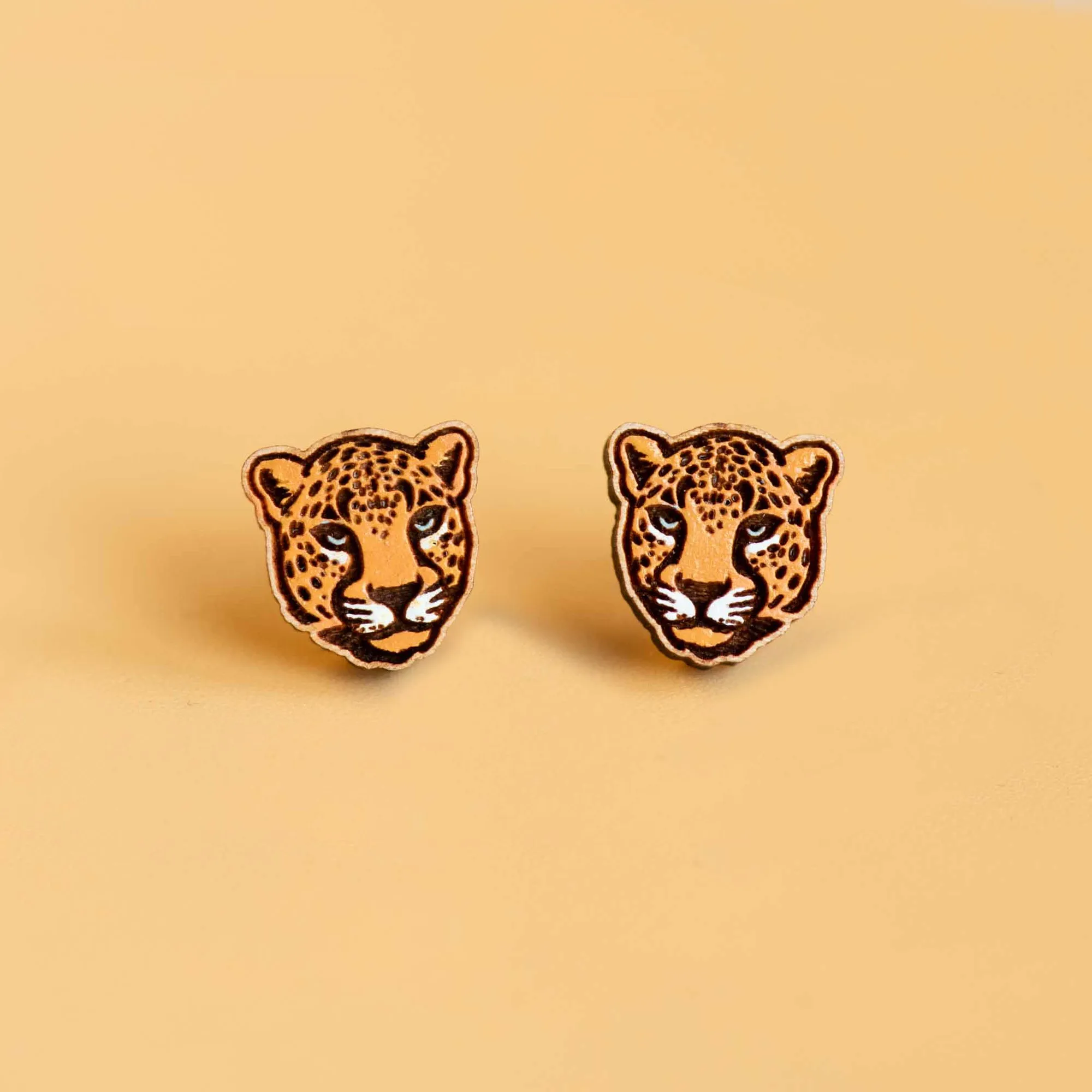 Hand-painted Leopard Earrings - PEL10294