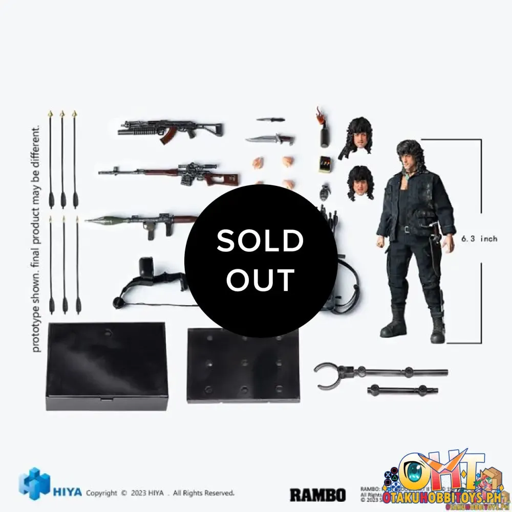 Hiya Toys Rambo III EXQUISITE Super Series 1/12 John Rambo ESR0100