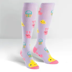 Hoppy Easter Socks Women's Knee High Sock