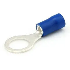 Insulated 3.7mm Ring Terminal - 1.5-2.5mm² Cable (Blue) Pack of 100