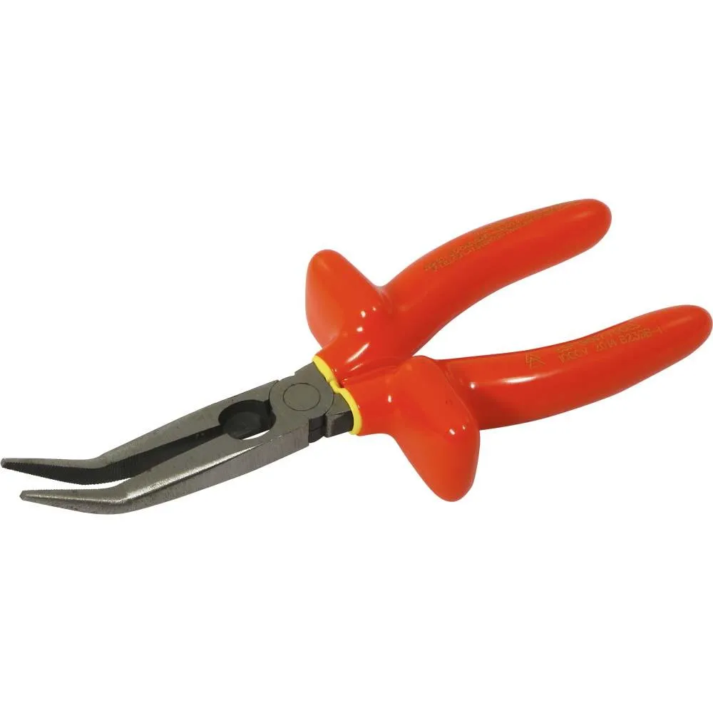 Insulated Needle Nose 45° Curved With Cutter