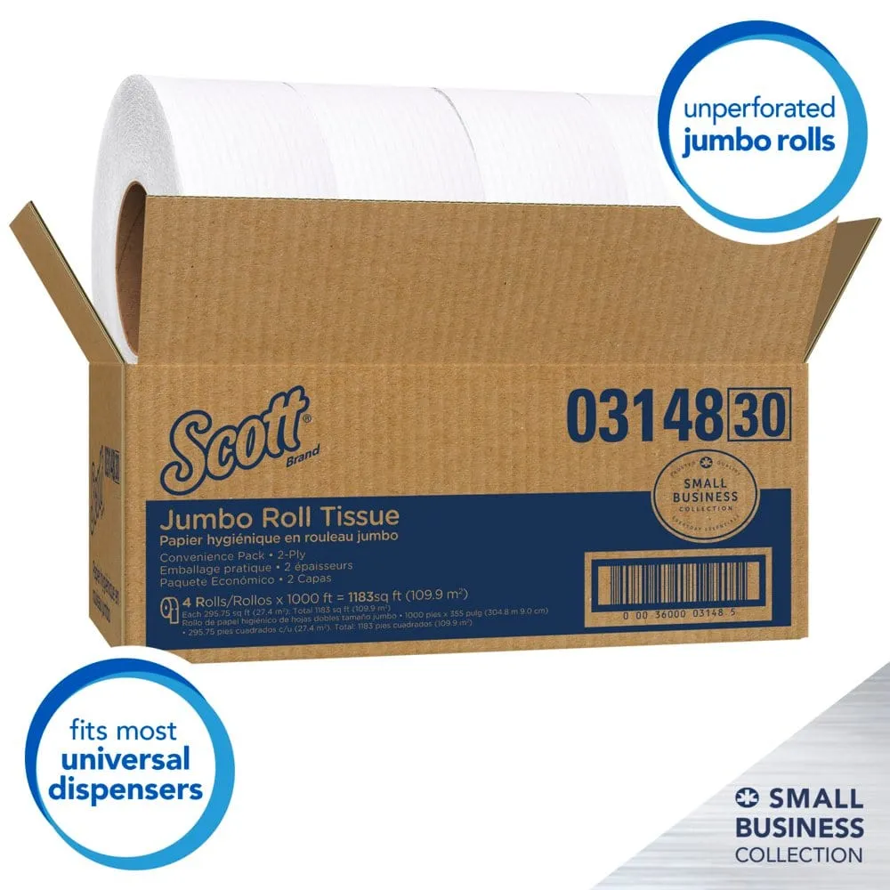Kimberly Clark Scott Jumbo Roll Toilet Paper, Small Business Collection, Convenience Case