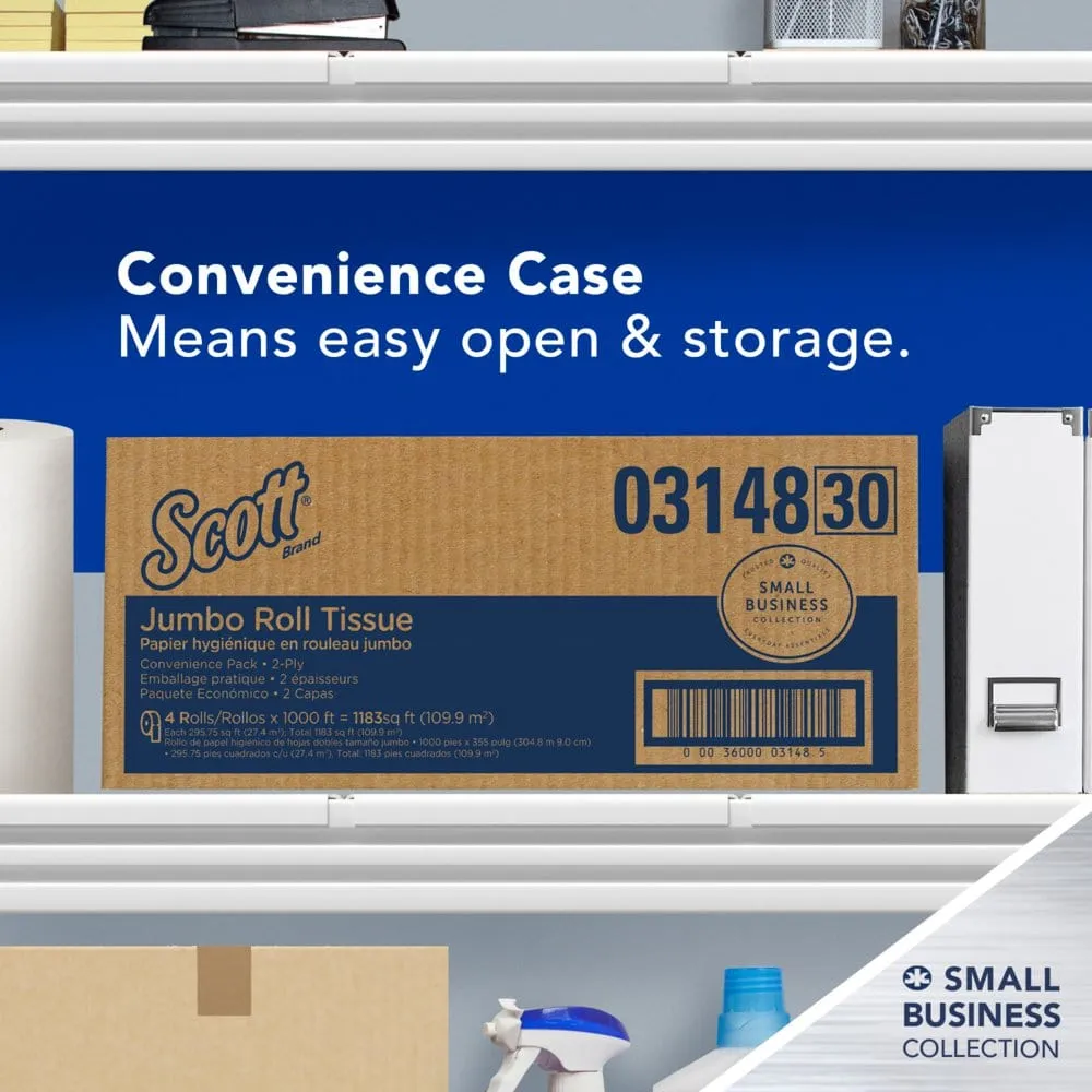 Kimberly Clark Scott Jumbo Roll Toilet Paper, Small Business Collection, Convenience Case