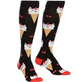 Kitty Cone Socks Women's Knee High Sock