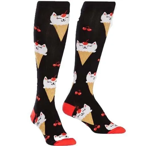 Kitty Cone Socks Women's Knee High Sock
