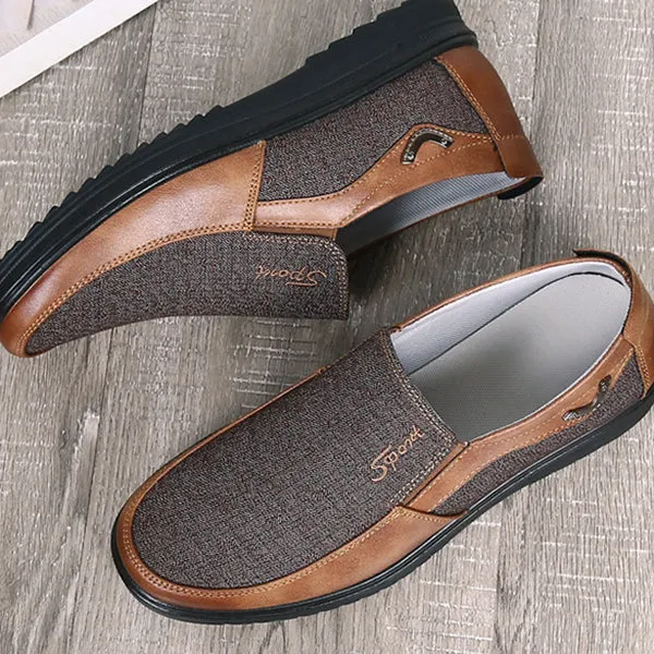 Large Size Men's Fashion Style Comfortable Flat Slip On Shoes