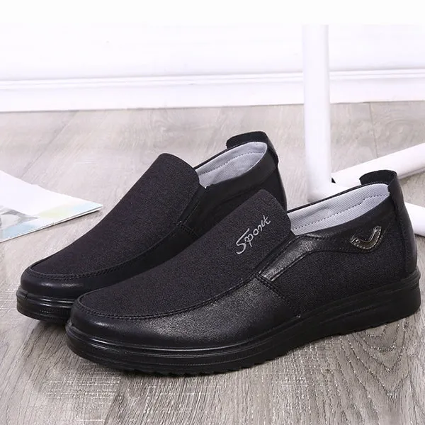 Large Size Men's Fashion Style Comfortable Flat Slip On Shoes