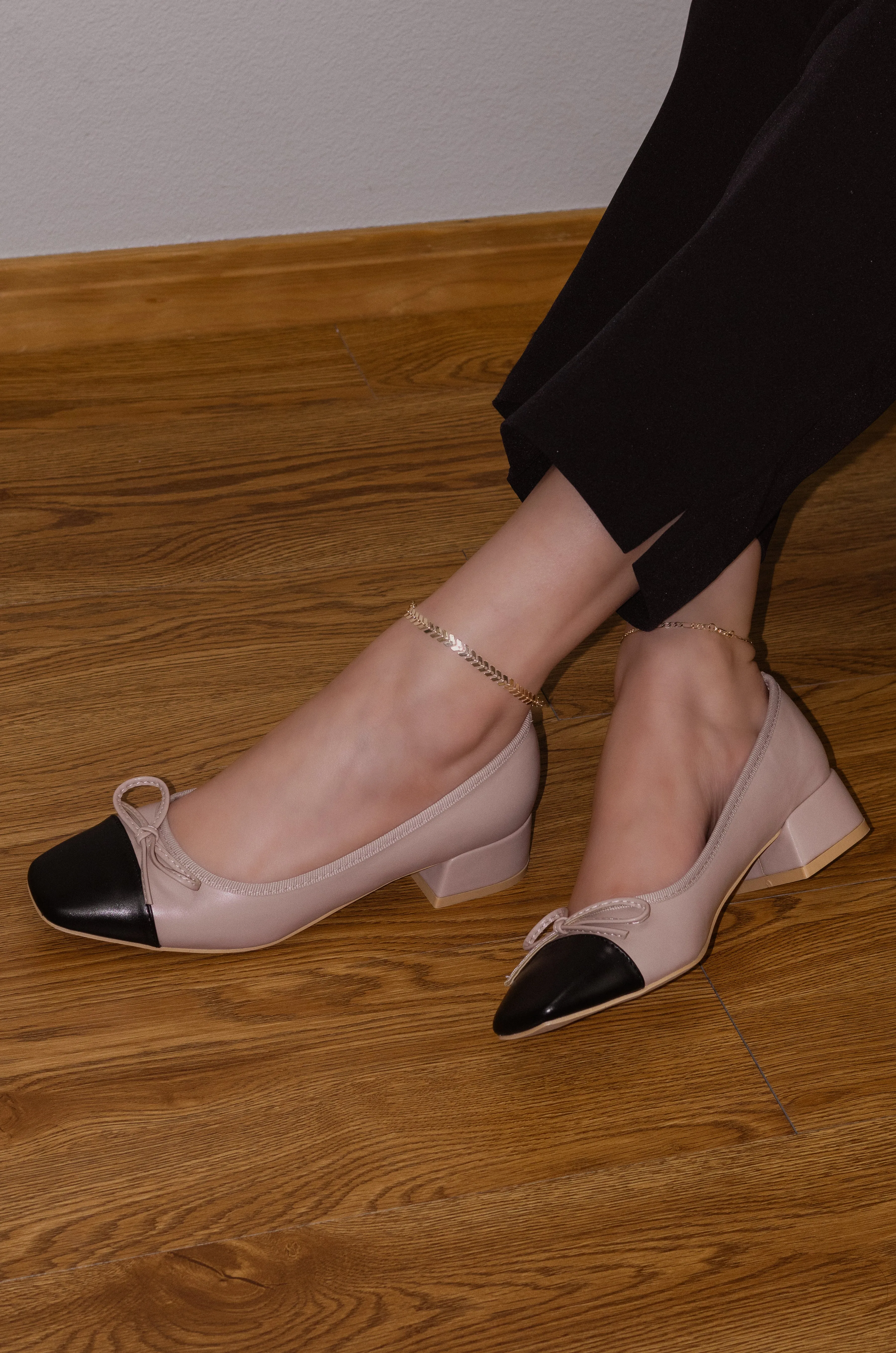 Marie - Slip On Block Mid Heels