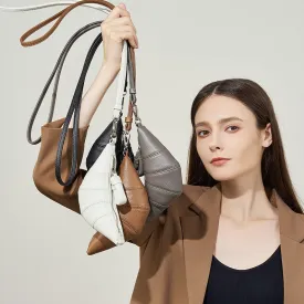 Mini loose croissant bag, genuine leather croissant bag, mini neck croissant bag, retro exquisite change bag.