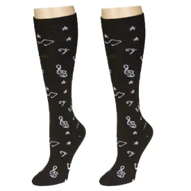 Musical Notes Socks Women's Knee High Sock