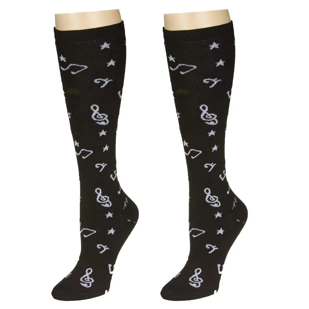 Musical Notes Socks Women's Knee High Sock