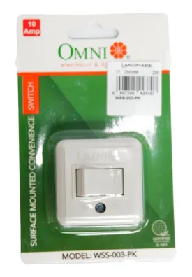 Omni Surface Mounted Convenience Switch with Blister Pack