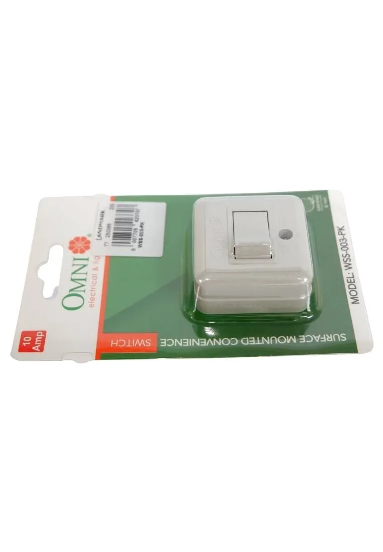 Omni Surface Mounted Convenience Switch with Blister Pack
