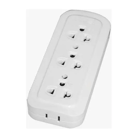 Omni WSG-003 Surface Convenience Outlet with Ground 3-Gang 10A 250V