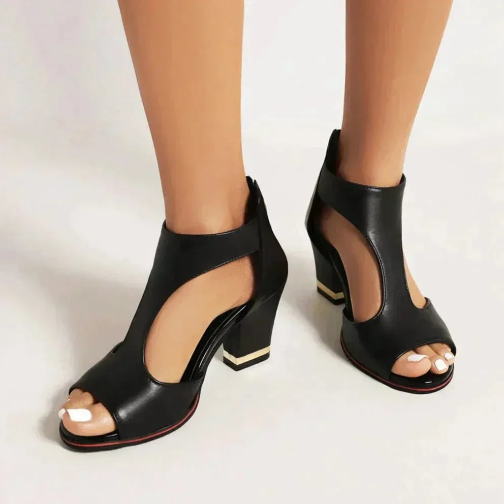 Open-Toe Cutout Heels