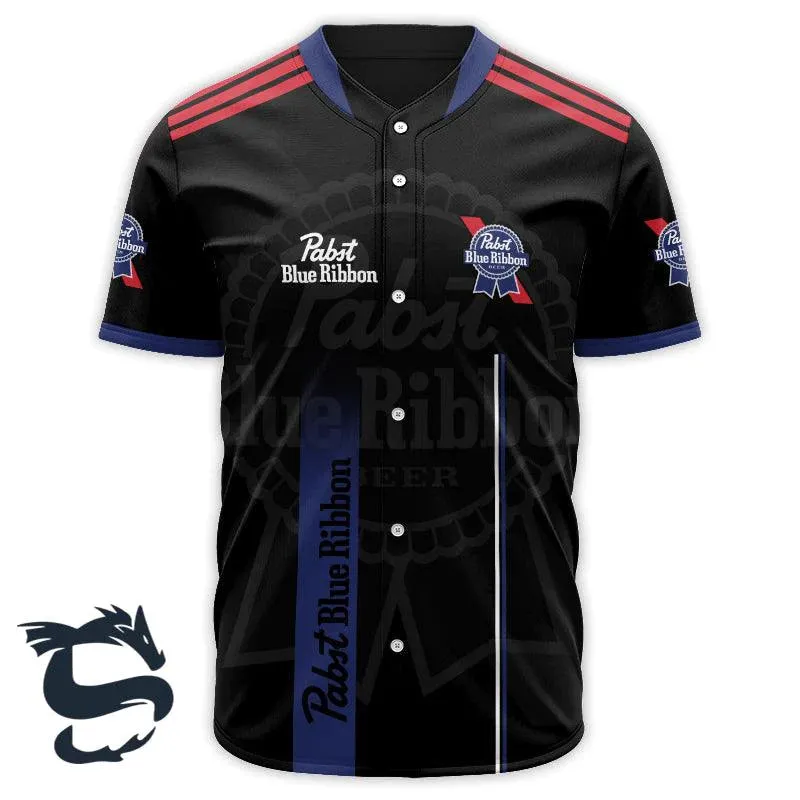 Pabst Blue Ribbon Layout Baseball Jersey