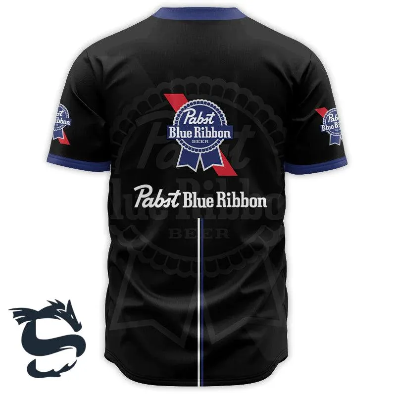 Pabst Blue Ribbon Layout Baseball Jersey