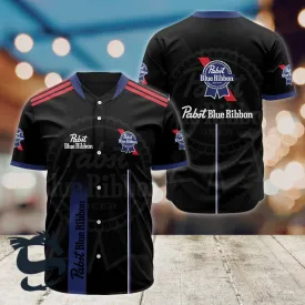 Pabst Blue Ribbon Layout Baseball Jersey