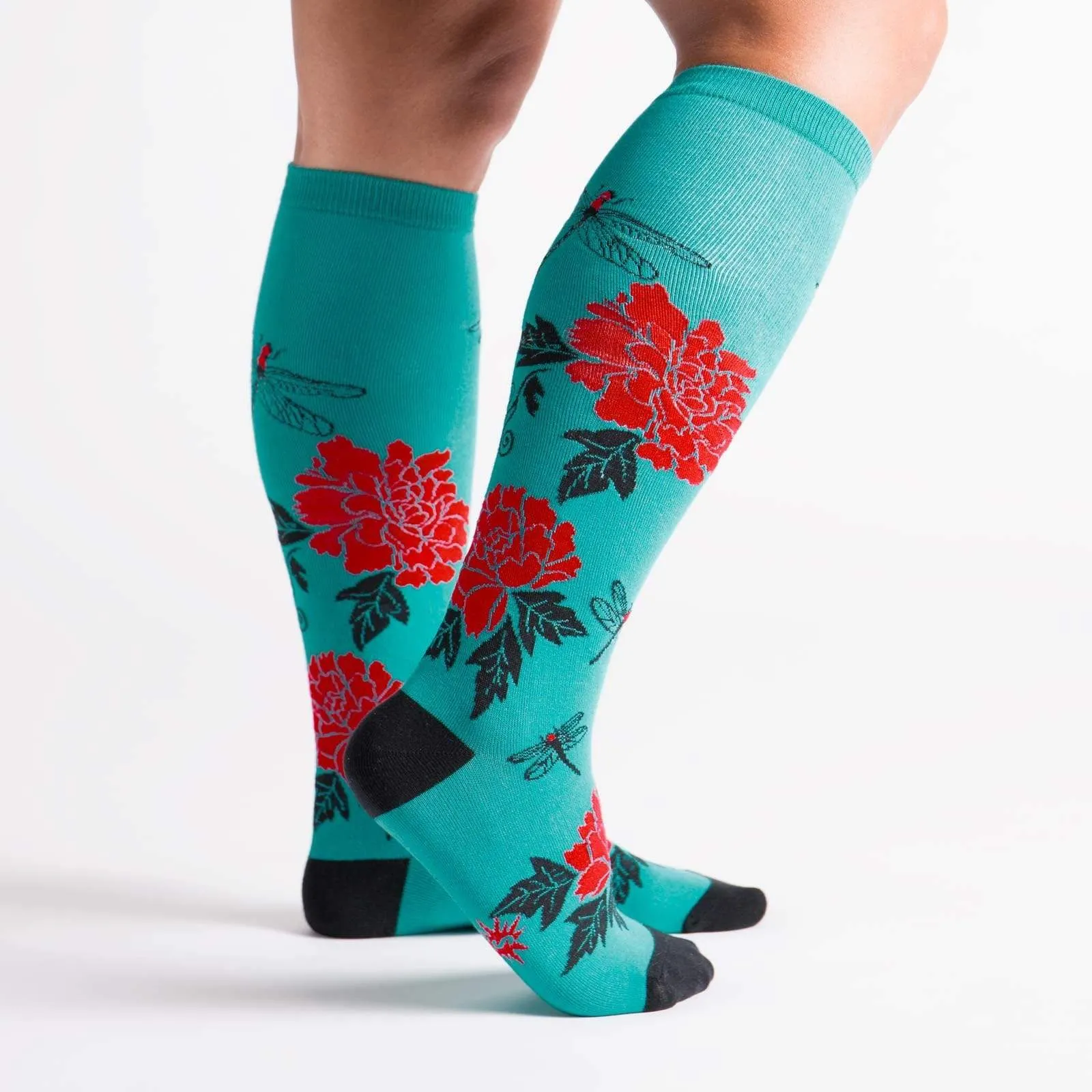 Peonies Socks Women's Knee High Sock