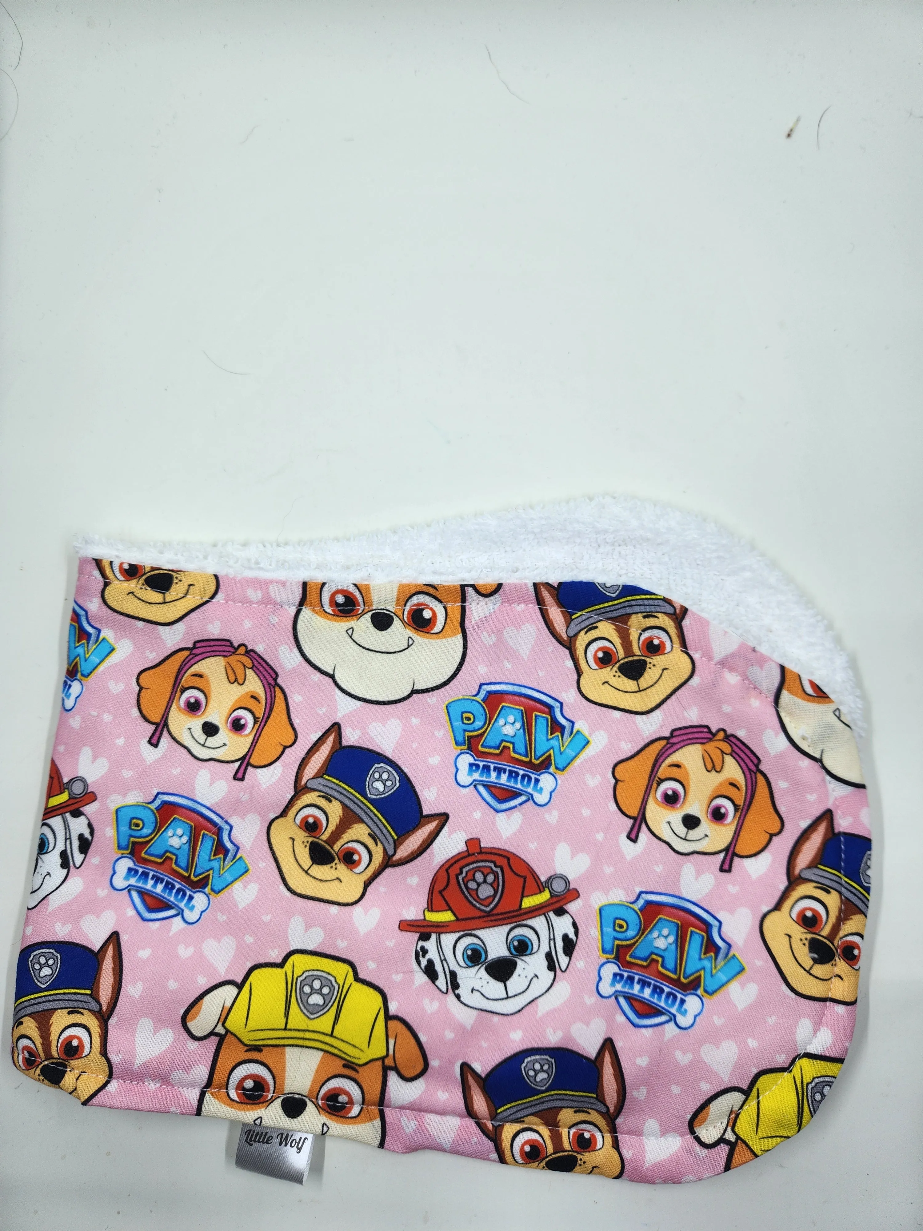 Pink Dog Bib   Burp Cloth Set