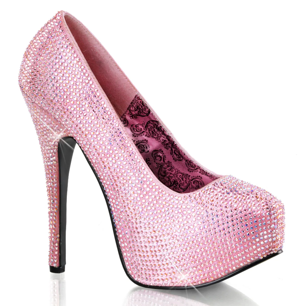 PLEASER BORDELLO TEEZE-06R B. PINK SATIN-IRID RS